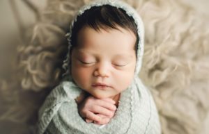 Denver Colorado Newborn Baby Photographer swaddled baby boy